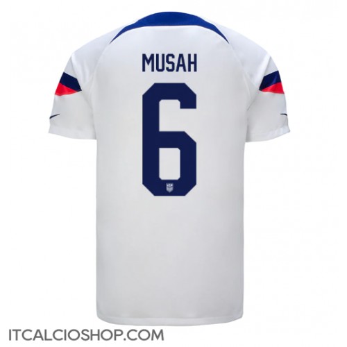 stati Uniti Yunus Musah #6 Prima Maglia Mondiali 2022 Manica Corta